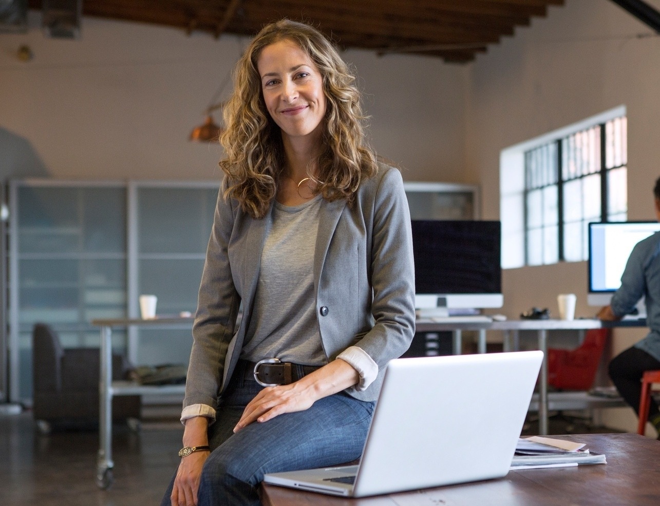 Business woman at desk